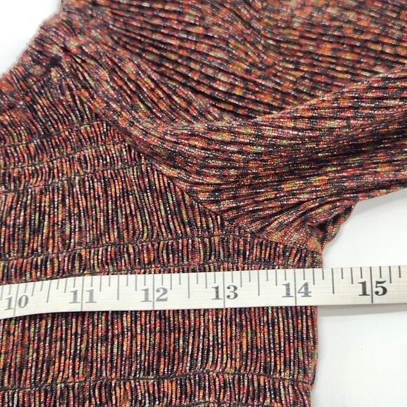 Anthropologie Shimmer Puff Sleeve Smocked Cropped Peplum Top Small Cocoa Brown - Picture 10 of 12